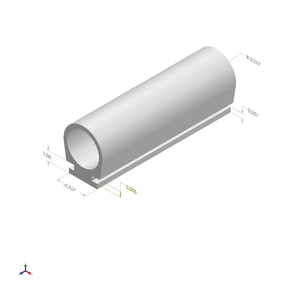 Rubber Bulb Weatherstrip 13974